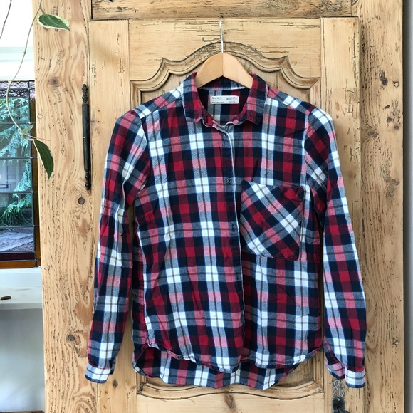 RED & WHITE FLANNEL - Picture 1 of 3